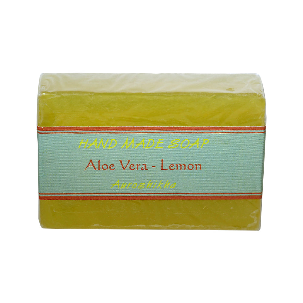 Auroshikha Aloe Vera - Lemon Soap, 75 gram bar