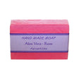 Auroshikha Aloe Vera - Rose Soap, 75 gram bar