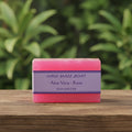Auroshikha Aloe Vera - Rose Soap, 75 gram bar
