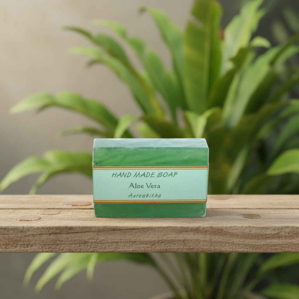 Auroshikha Aloe Vera Soap, 75 gram bar