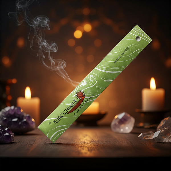 Auroshikha Basilic Incense Sticks, 10 gram pack