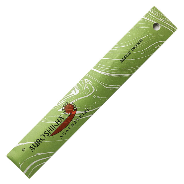Auroshikha Basilic Incense Sticks, 10 gram pack
