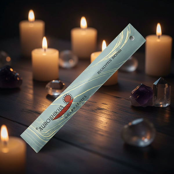 Auroshikha Eucalyptus Incense Sticks, 10 gram pack