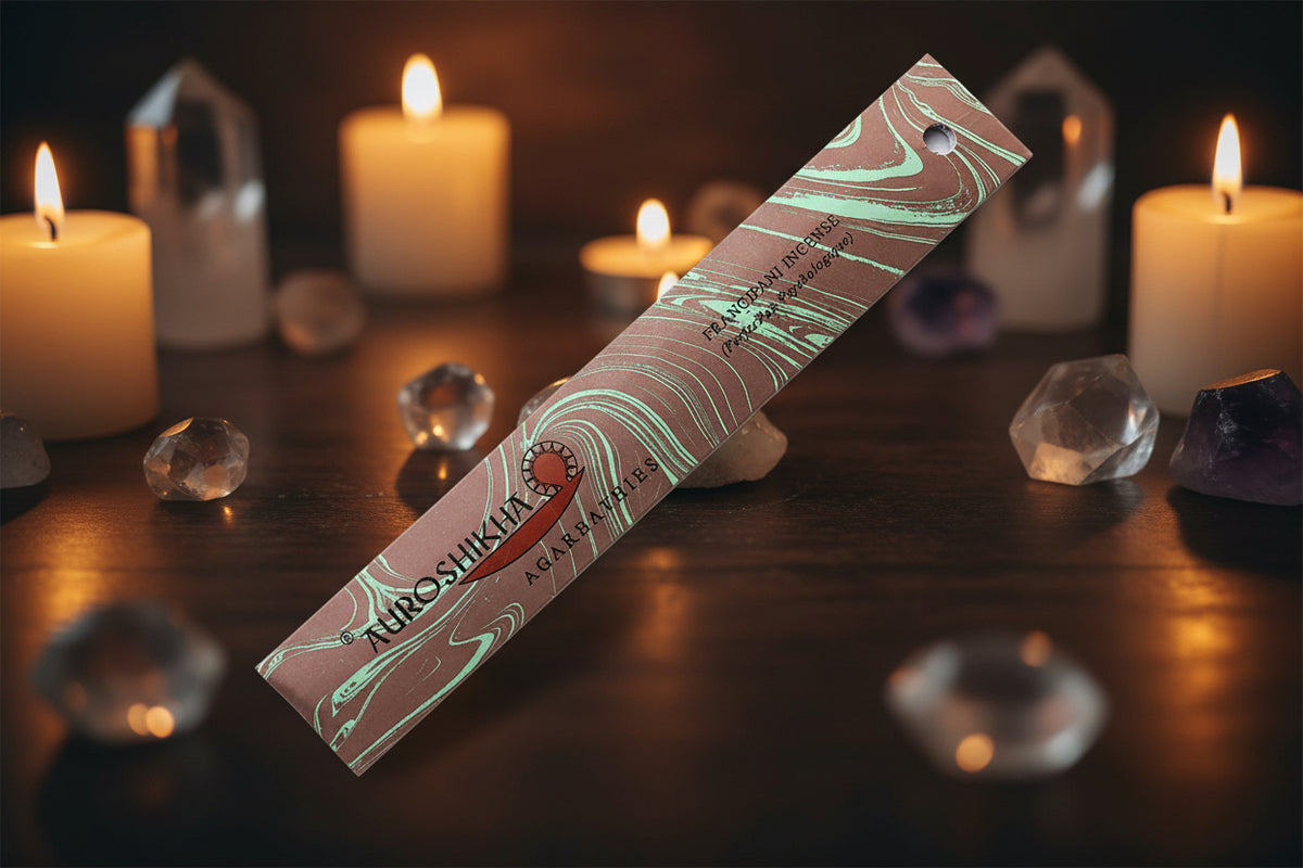 Auroshikha Frangipani Incense Sticks, 10 gram pack