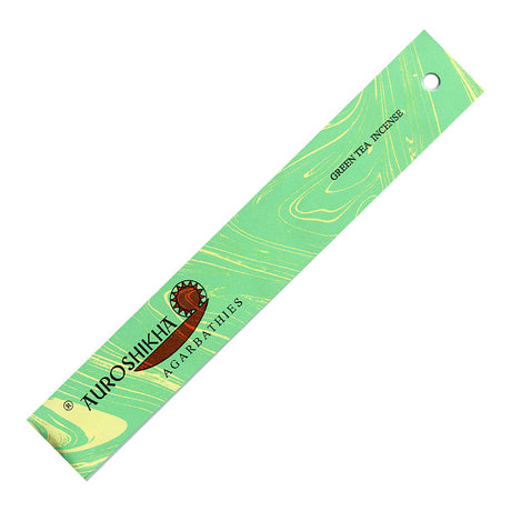 Auroshikha Green Tea Incense Sticks, 10 gram pack