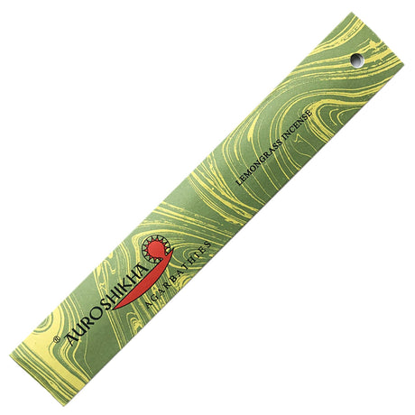 Auroshikha Lemongrass Incense Sticks - 10g pack of hand-rolled natural incense