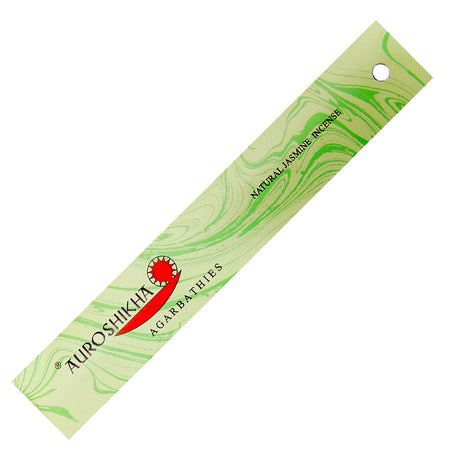 Auroshikha Natural Jasmine Incense Sticks - 10g pack of hand-rolled natural incense