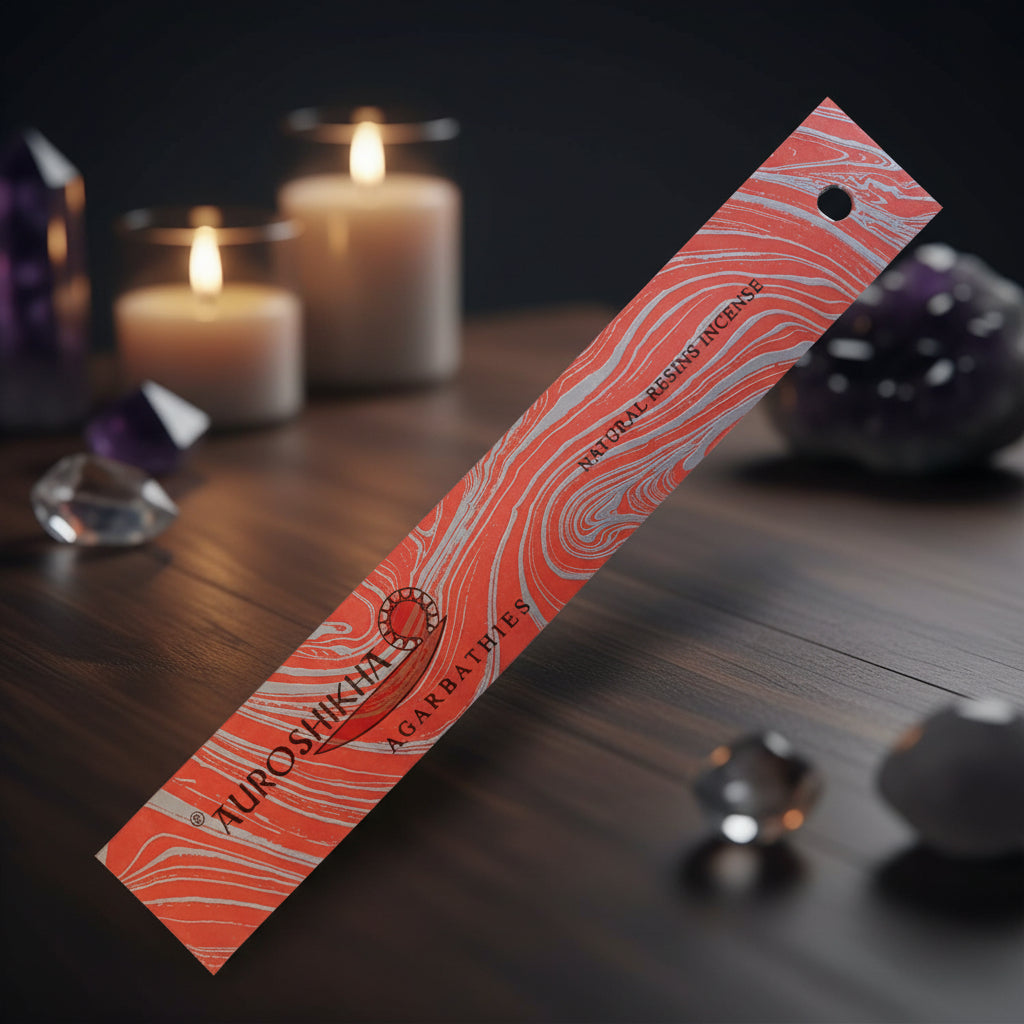 Auroshikha Natural Resins Incense Sticks - 10g pack of hand-rolled natural incense