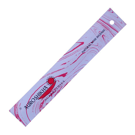 Auroshikha Natural Rose Incense Sticks - 10g pack of hand-rolled natural incense