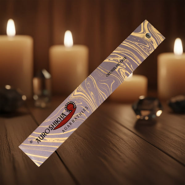 Auroshikha Orchid Incense Sticks - 10g pack of hand-rolled natural incense