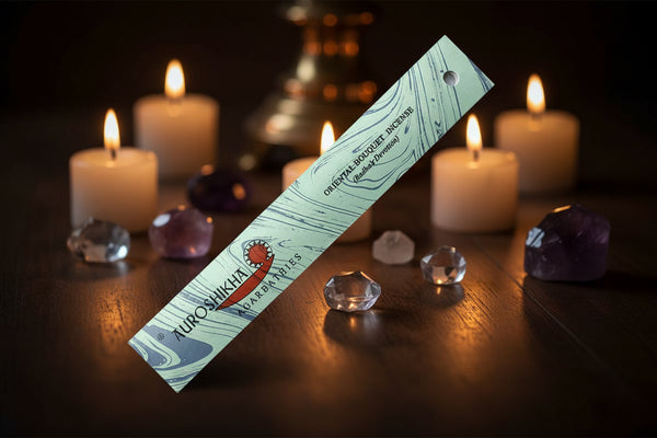 Auroshikha Oriental Bouquet Incense Sticks - 10g pack of hand-rolled natural incense