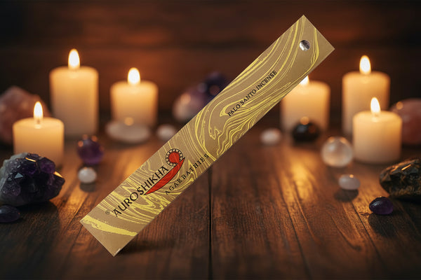 Auroshikha Palo Santo Incense Sticks - 10g pack of hand-rolled natural incense