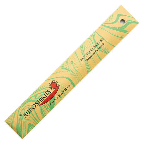 Auroshikha Patchouli Incense Sticks - 10g pack of hand-rolled natural incense