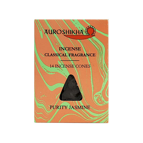 Auroshikha Purity Jasmine Incense Cones - hand-made natural incense cones