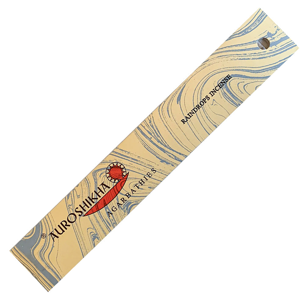 Auroshikha Raindrops Incense Sticks - 10g pack of hand-rolled natural incense