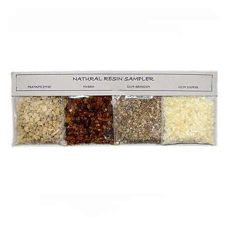 Auroshikha Resin Incense Gift Pack - 4 natural resins, 60g total