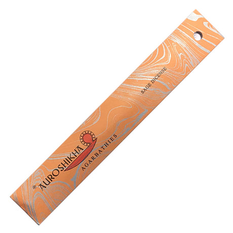 Auroshikha Sage Incense Sticks - 10g pack of hand-rolled natural incense