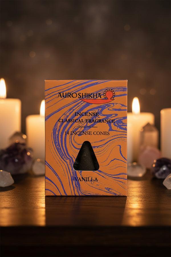 Auroshikha Vanilla Incense Cones - hand-made natural incense cones