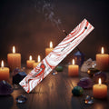 Auroshikha White Lotus Incense Sticks - 10g pack of hand-rolled natural incense