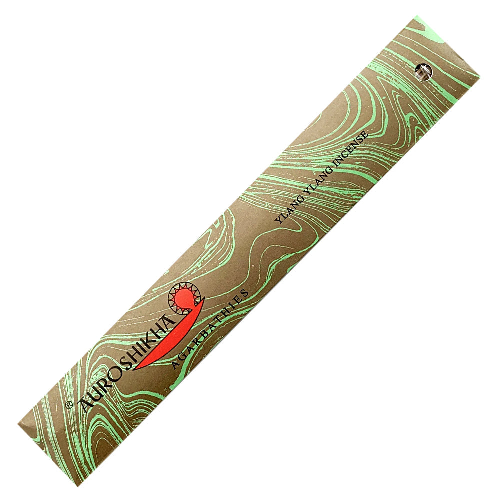 Auroshikha Ylang Ylang Incense Sticks - 10g pack of hand-rolled natural incense