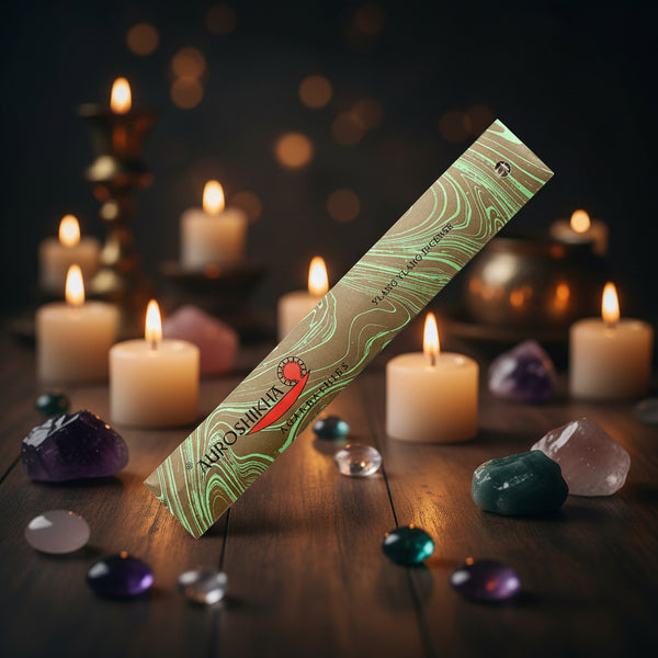 Auroshikha Ylang Ylang Incense Sticks - 10g pack of hand-rolled natural incense