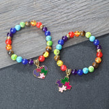 Autism Awareness gemstone chakra bracelet for chakra healing, relaxation, and holistic wellness practice.