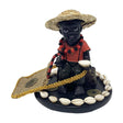Baby Elegua Statue 6 inch - Santeria devotional statue with removable accessories