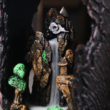 Feng Shui Resin Waterfall Incense Burner backflow resin burner for incense display, yoga practice, and peaceful indoor relaxation.