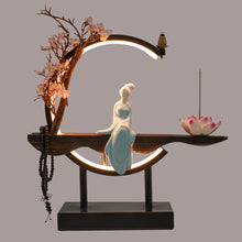 Classical LED backflow incense burner tabletop burner for incense cone use, meditation sessions, and peaceful home décor.
