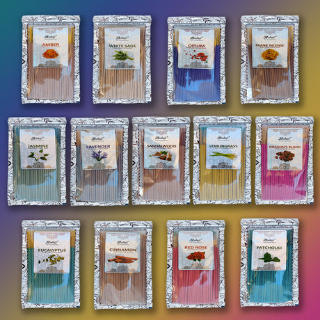 Balaji Collection Incense Sticks - 145g variety pack of 12 fragrances