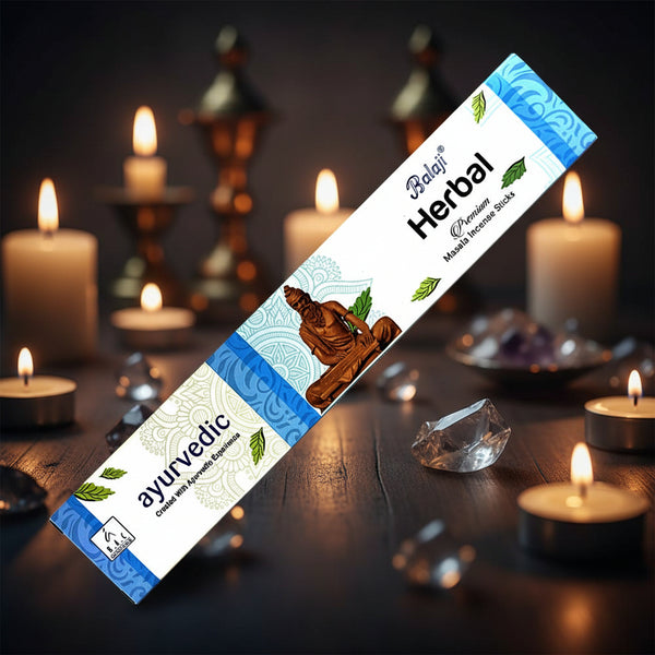 Balaji Herbal Ayurvedic Incense Sticks - 15g pack of Ayurvedic-inspired incense