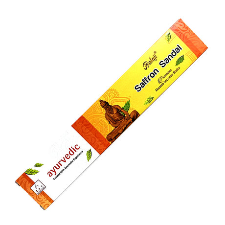 Balaji Saffron Sandal Incense Sticks, 15g Ayurvedic-inspired masala incense