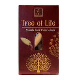 Balaji Tree of Life Masala Backflow Incense Cones, box of 10