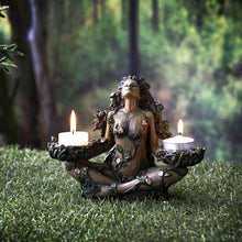 Balance of Nature ENT Candle Holder, detail view of forest guardian sculpture