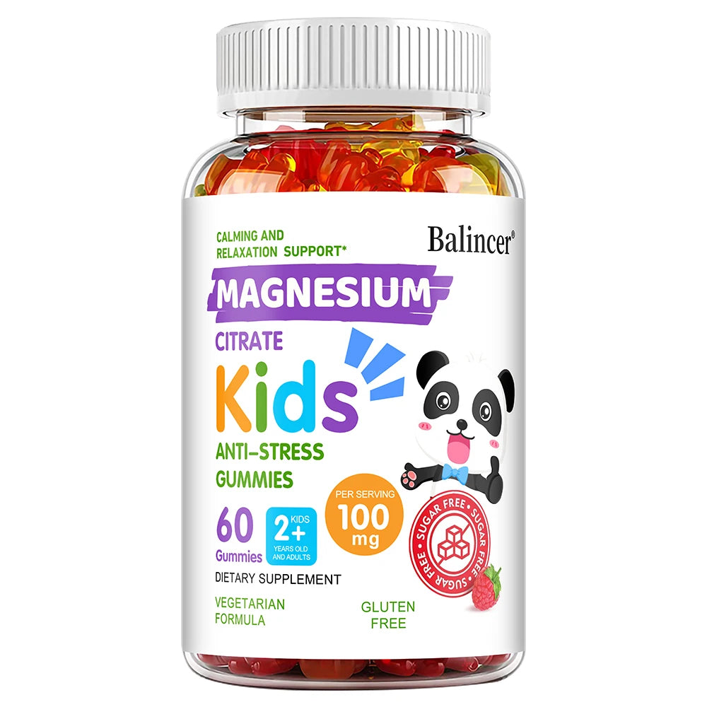 Balincer Calm & Sleep chewable gummies bottle for kids bedtime routines and calming evening supplement use.