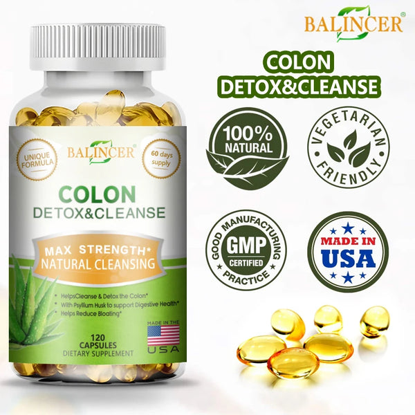 Balincer Colon Cleansing & Gut Health Supplement bottle for digestive support, colon cleansing, and daily gut health wellness.