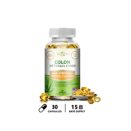 Balincer Colon Cleansing & Gut Health Supplement capsule bottle for colon support, digestive comfort, and gut health care.