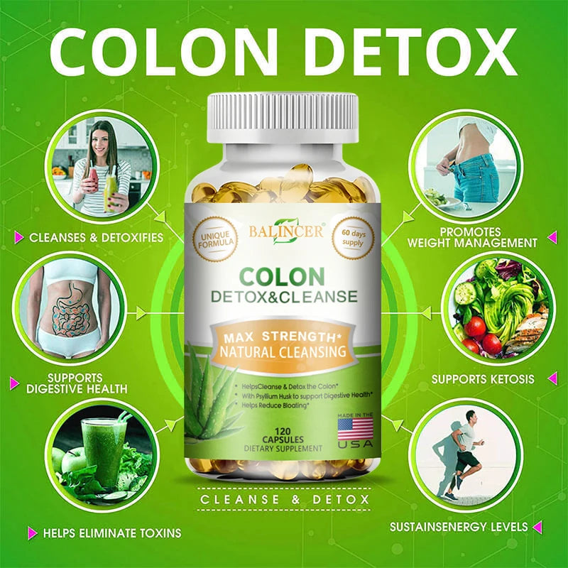Balincer Colon Cleansing & Gut Health Supplement capsules bottle for daily digestive health, colon cleansing, and gut wellness use.