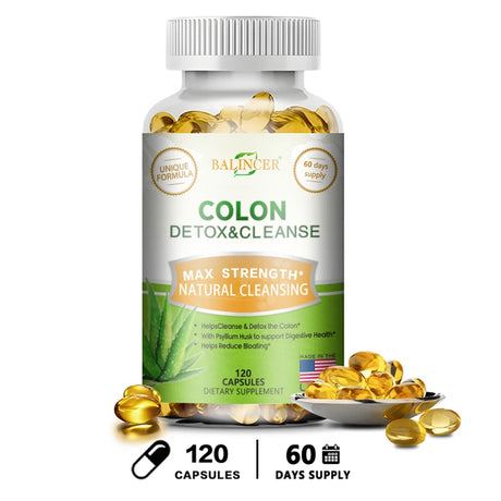 Balincer Colon Cleansing & Gut Health Supplement formula bottle for natural colon cleanse support, digestion, and gut wellness.