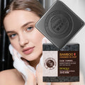 Bamboo Charcoal Brightening Soap 100g for daily face wash, refreshing, and skin brightening.