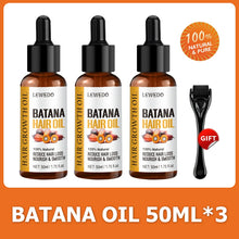Lewedo Naturals Batana Hair Growth Oil bottle for thinning hair care, scalp nourishment, and strengthening fragile hair strands.