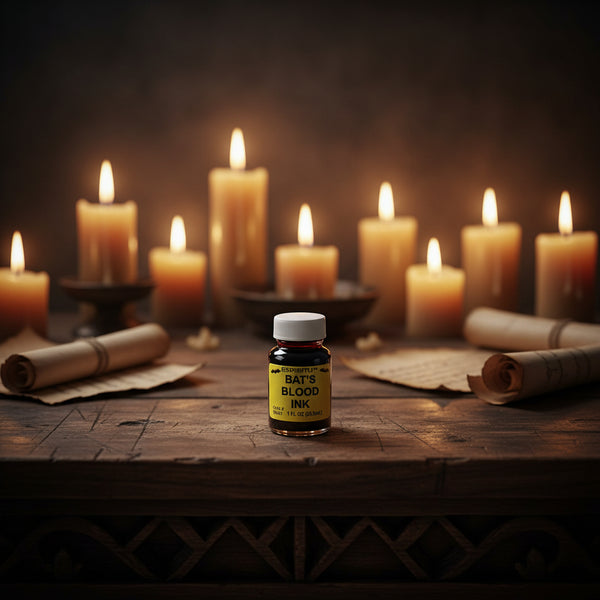 Bat's Blood Ink, 1oz bottle of traditional ritual ink