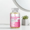 BBEEAAUU Collagen + Glutathione daily capsules bottle for beauty support, skin maintenance, and wellness supplementation.