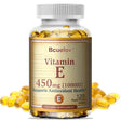 Bcuelov Vitamin E 1000 IU 450mg antioxidant capsules bottle for daily antioxidant support and wellness supplementation.
