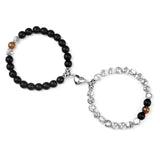 Bead Magnetic Heart Couple Bracelets for couples fashion, sentimental daily wear, and meaningful relationship gifts.