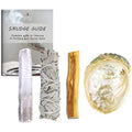 Beginner’s Mini Smudge Kit set for spiritual cleansing, energy clearing, and beginner ritual use.