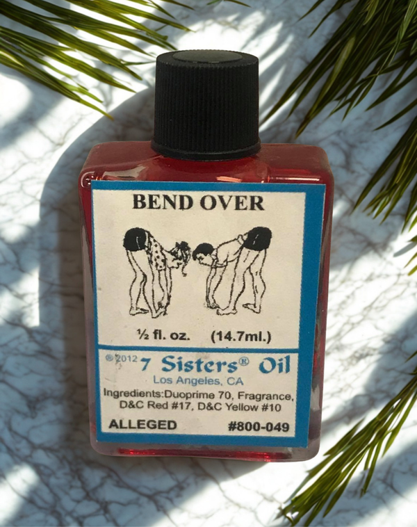 Bend Over Wish Oil bottle of spiritual anointing oil for wish manifestation, prayer, and ritual use.