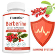 Berberine 2000mg capsules bottle for cardiovascular support, heart wellness, and daily supplement use.