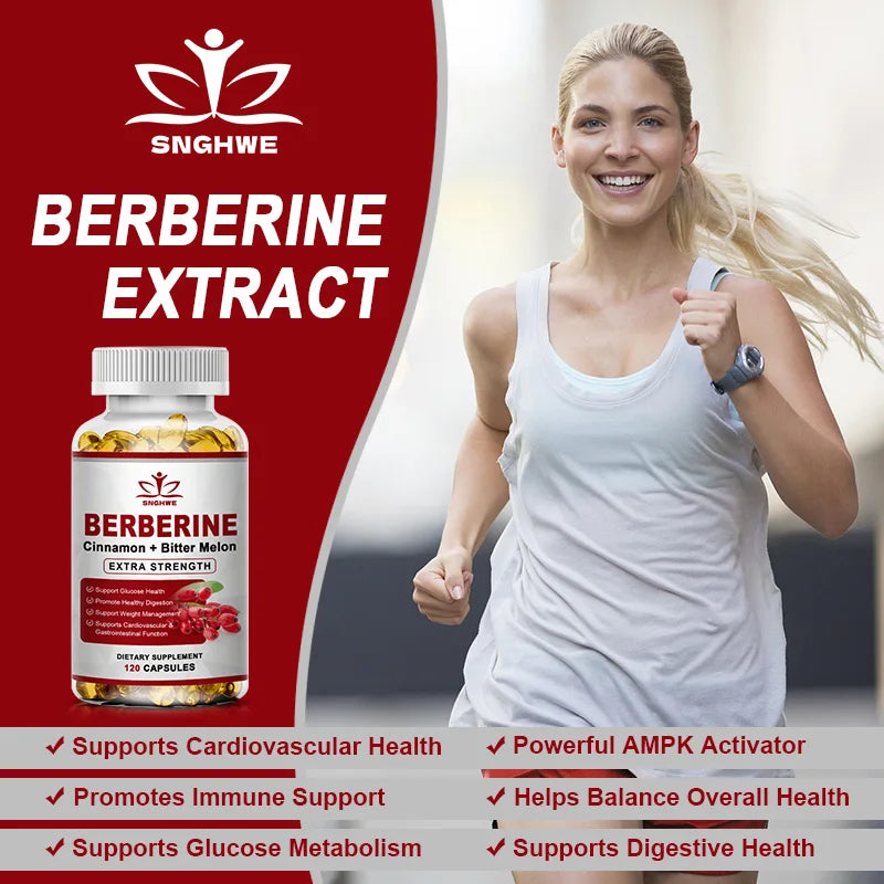 Berberine Ceylon Cinnamon capsules bottle for herbal wellness support, metabolic health, and routine supplement use.