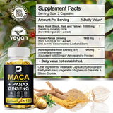 Beworths herbal Maca Root & Ashwagandha capsules bottle for overall wellness, daily nourishment, and supplement use.